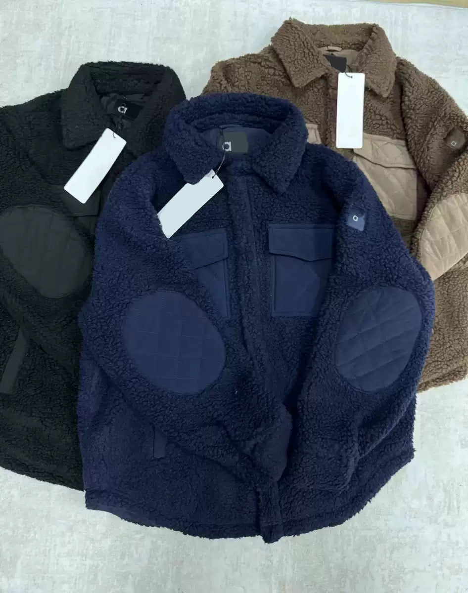 Designer Outerwear Jackets Yoga Blazer Lamb Plush Warm Coats Stand-up Collar Long Sleeve Sweater Full-Zip Cardigan Sweatshirts Cropped Thick aylo Sw