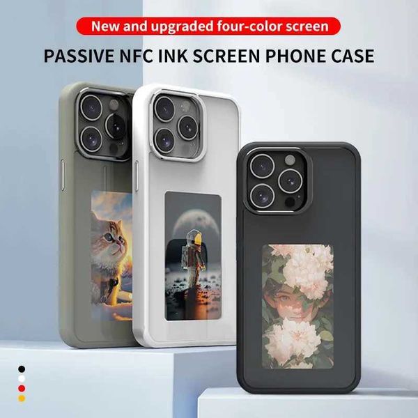 NFC E-INK DIY protective case suitable for iPhone 15 15Pro-Max with upgraded 4-color display cast mobile accessories no need to charge CL241