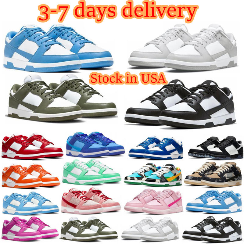 Designer Sneakers Casual Shoes for Men Women Panda White Black Gum Blue Grey Fog Syracuse Candy Vintage Green Mens Outdoor Trainers Sneaker