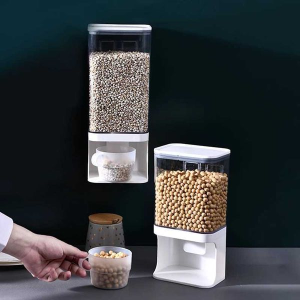 1l-1.5l grain distributor wall mounted plastic split type container anti insect and moisture-proof R storage kitchen organizer Y241104