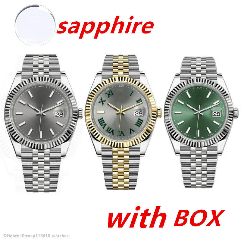 Mens Watch 41MM Sapphire Mirror Automatic Mechanical Movement 904L Stainless Steel Luminous Waterproof Luxury Women Watch 36MM Couple Style Watches