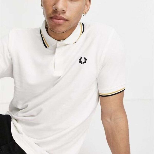 High quality wheat men&#039;s POLO American casual business summer flip collar slim fit short sleeved T-shirt Paul men&#039;s clothing Embro