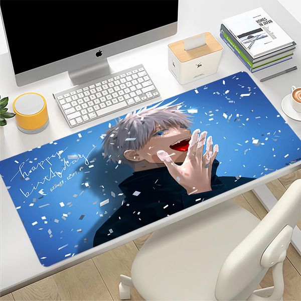 Jujutsu Kaisen Mousepad Gamer Office Mat Mouse Pad Gaming Room Accessories Desk Mat Keyboard Mats Gojou Satoru Mausepad Company