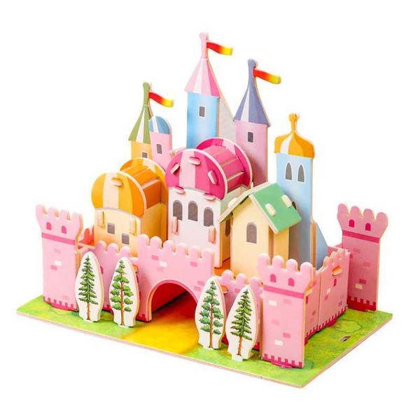 DIY 3D Puzzle Castle Building House Model Paper Kindergarten Childrens Toys Puzzle Puzzles for Kids Educational ToysXJ241120