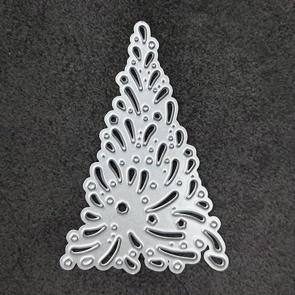 TEMU [christmas]1pc Christmas Tree Metal Cutting Dies Stencils Scrapbooking Album Paper Template Carbon Steel