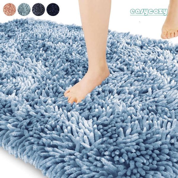 Luxury Extra Thick Gradient Bath Rugs, Shaggy Fluffy Chenille Absorbent Floor Mat Non-Slip Absorbent Shower Room Area Mats 3 3ec