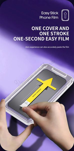 High Transparent camera lens tempered glass full cover glass for iPhone 16 Pro Max 15 14Plus 13 12 11 8 screen protector Auto Dust-Eliminati