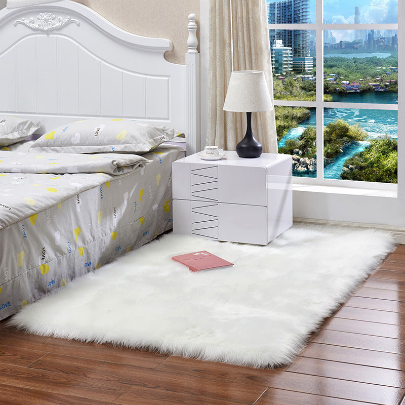 Modern minimalist imitation wool carpet bedroom bedside floor mat