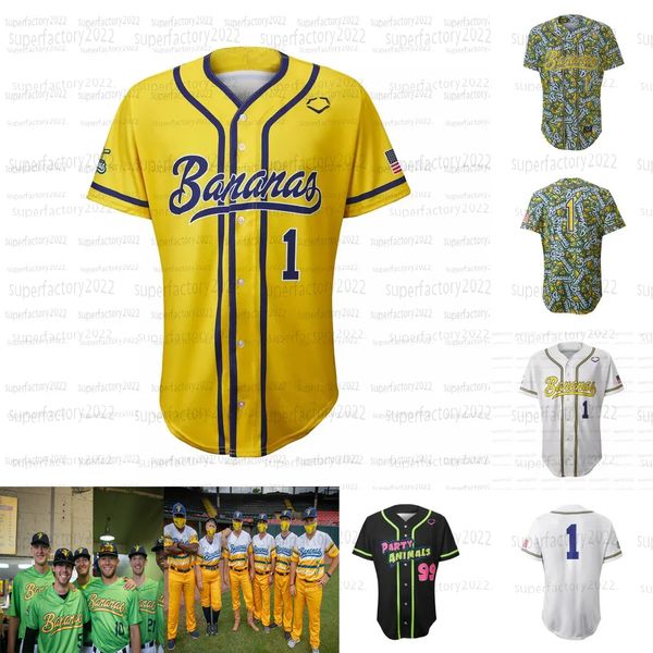 Custom Savannah Bananas Baseball Jersey Mens Youths Women