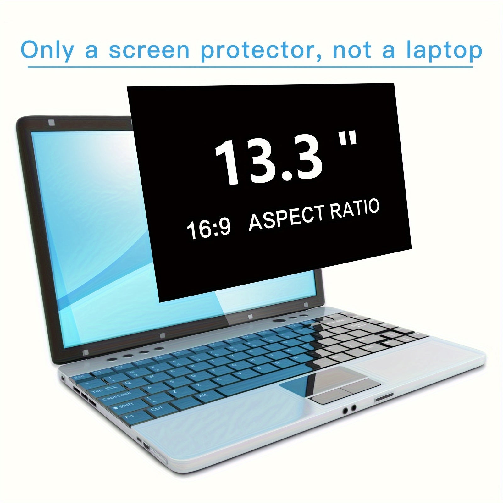 TEMU 13. 3 Inch 16: 9 Laptop Privacy Screen Protector - , Blue Light Filter, 30° View Shield For Privacy & Eye , , Pet Material