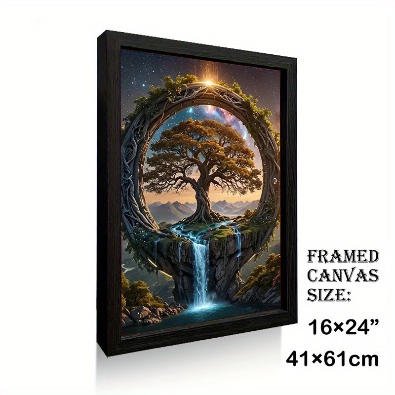 TEMU Mysterious Tree Of Life Canvas Art Ready To Hang Wall Decor For Home& Office, Perfect Gift For Birthdays, Holidays& More, Best For Christmas, No