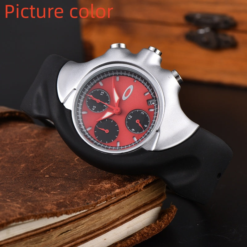 Oa Wrist Watches for Men 2025 Mens Watches Six needles Design All dials work Quartz Wastch Top Luxury Brand Chronograph Clock Rubber Belt Fashion Ho