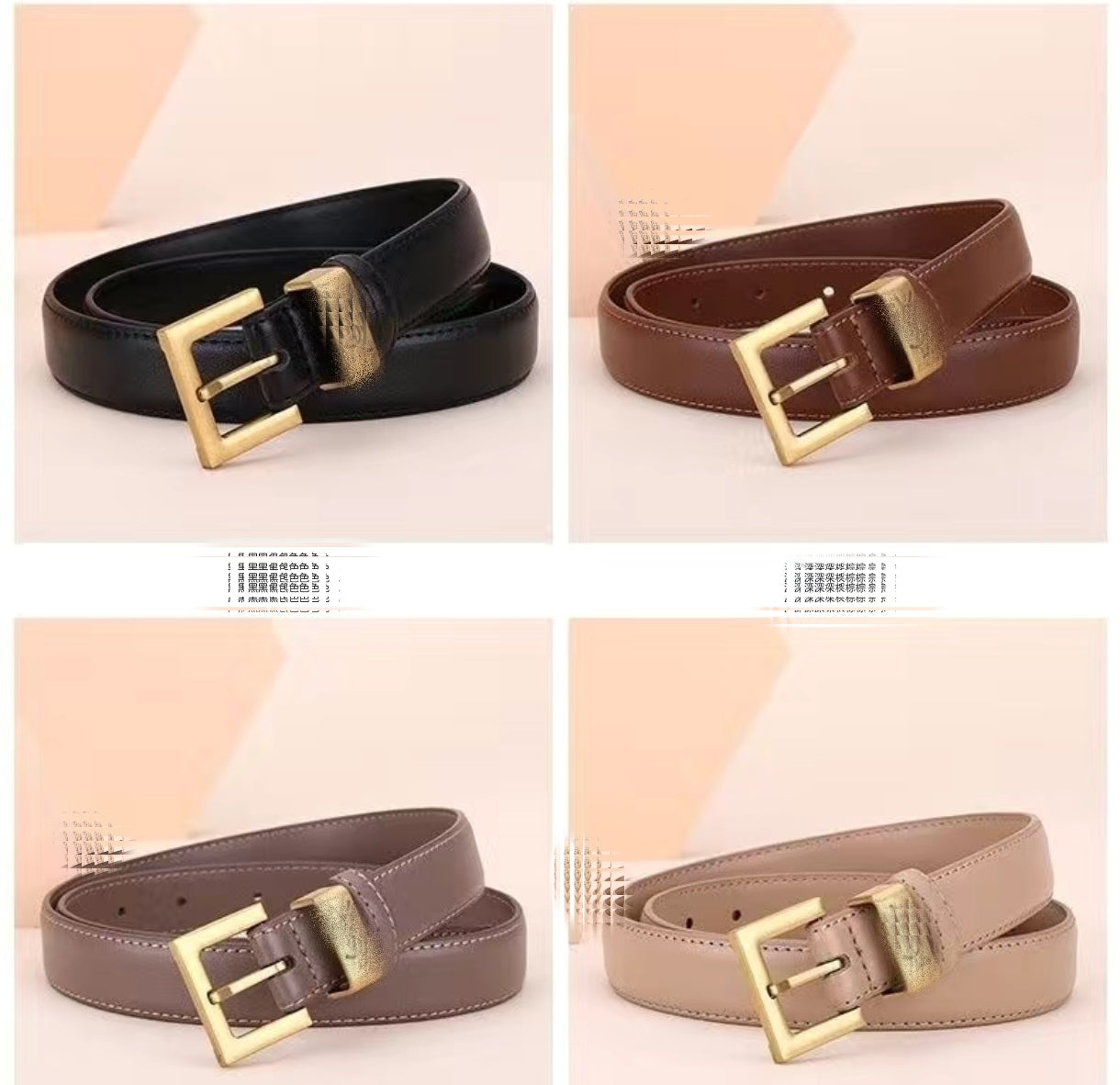 Contemporary Style Leather Belt by Elegant Designer Brands Designer belt