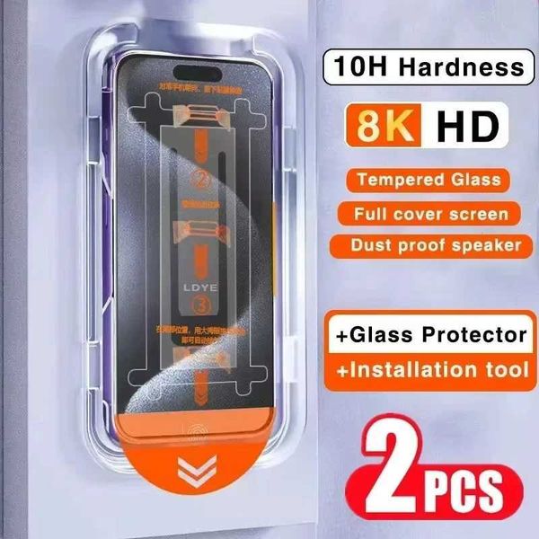 Cell Phone Screen Protectors 2PCS Dust free Installation Privacy Tempered Glass For iPhone 16 15 14 13 12 11 Pro Max 7 8 Plus Xr Xs Max X SE