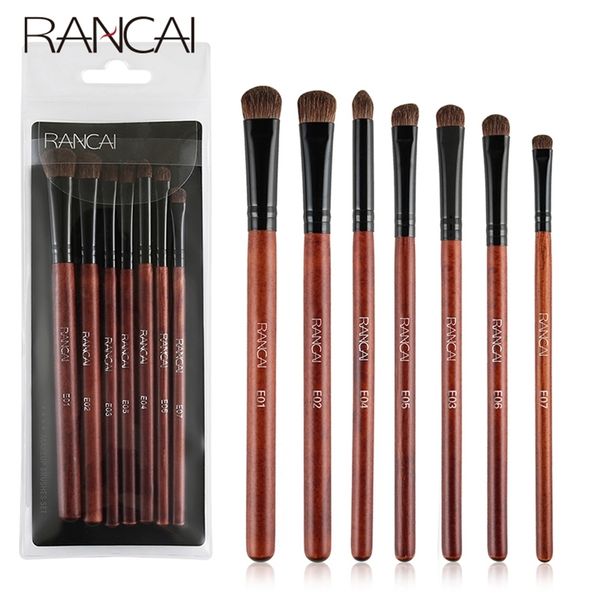 7pcs Eye shadow Makeup Brushes Set Natural Animal Horse Soft Hair Cosmetics Blending Smudge Shader Brush Beauty Kit 240620