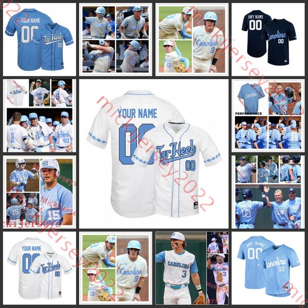 College Baseball Wears Stitched North Carolina Tar Heels Jersey Andre Miller Matt Harvey Kyle Seager Mike Morin Rob Wooten Zack Gahagan Mich