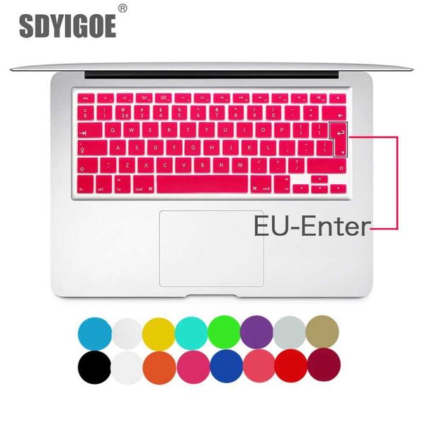 Keyboard Covers Macbook Air 13 Pro 15 inch A1466 A1502 A1278 A1398 EU silicone keyboard cover color protective film z0114