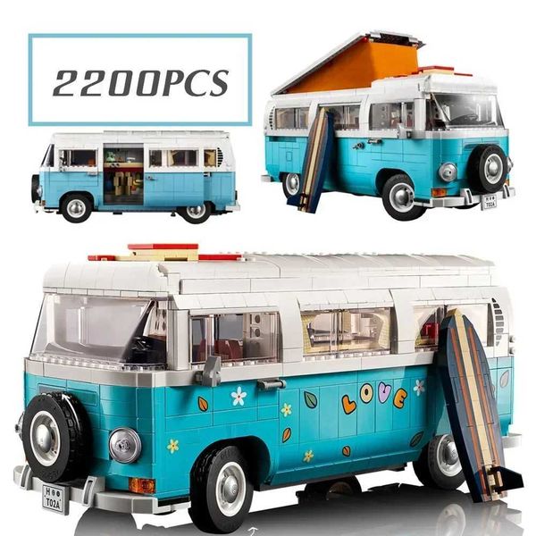 Blocks NEW In Stock The T2 Camper Car Van Model Building Blocks Compatible 10279 DIY Toys for Children Christmas Birthday Gift Y250112QBN0