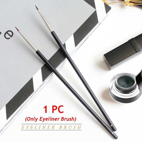 1 Pc Black Mink Hair Fine Eyeliner Brush Eyebrow Cream Brush Eyeliner Pen Makeup Brushes Eye Makeup Tools Women Beauty Supplies Y240807