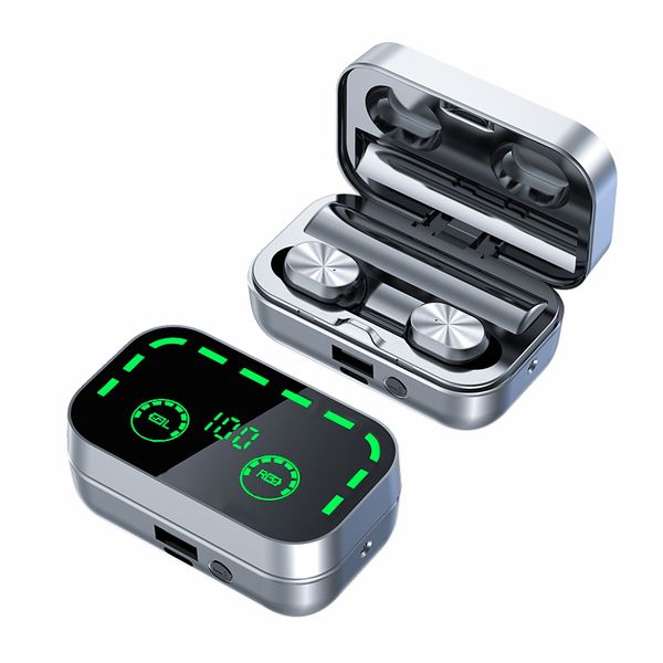 YD05 TWS Wireless Earbuds with LED Digital Display, Touch Control, Waterproof, Noise Cancellation, Gaming In-Ear Headphones - Black dh910320