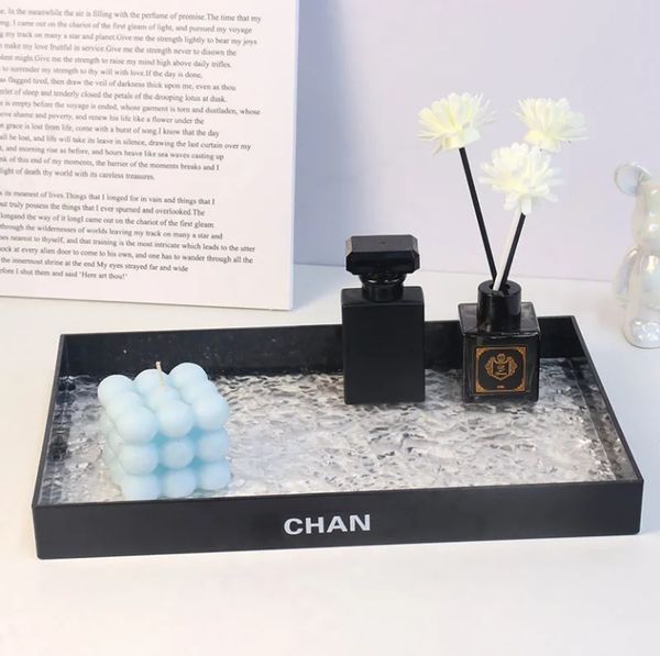 2025--designer bedroom living room acrylic organizer box Home storage tray desktop Home items accessories shelf storage box Luxury Organizat