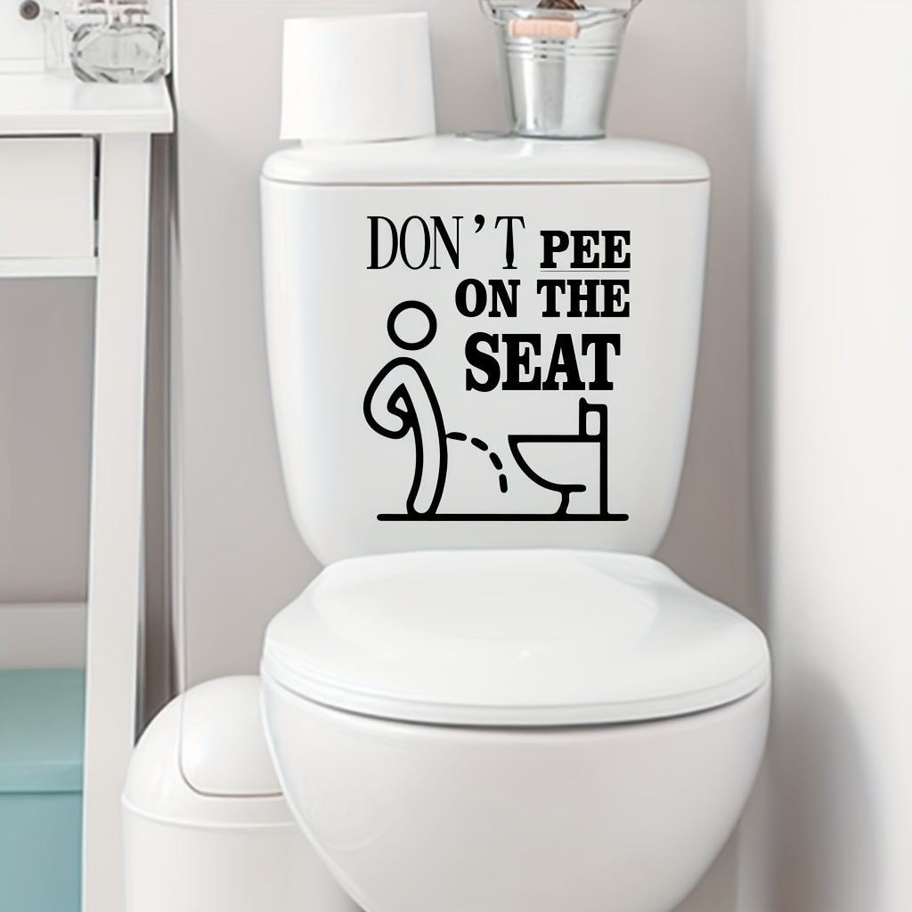 TEMU 1 Piece Of Innovative Slogan Toilet Decals For Home Decoration, Removable And Self-adhesive.