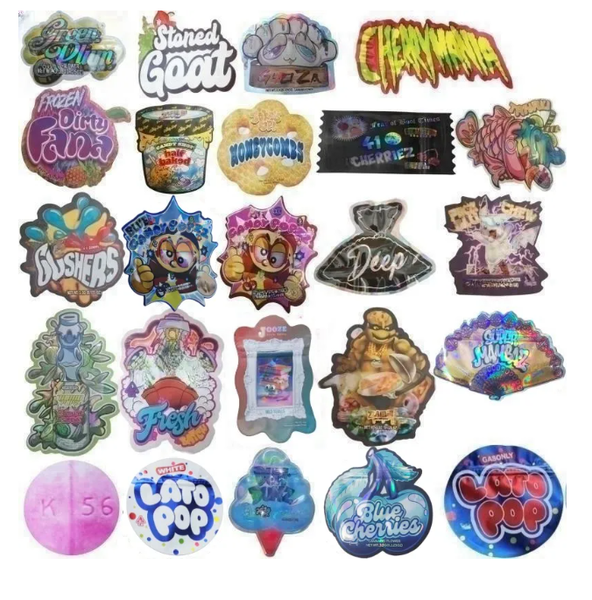 wholesale Special Shape 3.5g 7g 14g 28g Custom Plastic Stand Up Doypack Pouch Smell Proof 3.5 Grams Mylar Bags With My Logo A1449