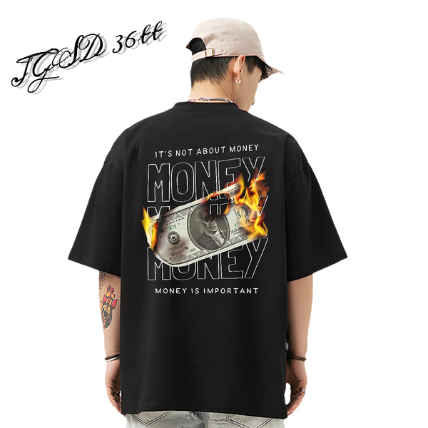 Loose Fit Man T Shirts Casual 180g Cotton Mens Tshirts Casual New Anime Tee Shirt