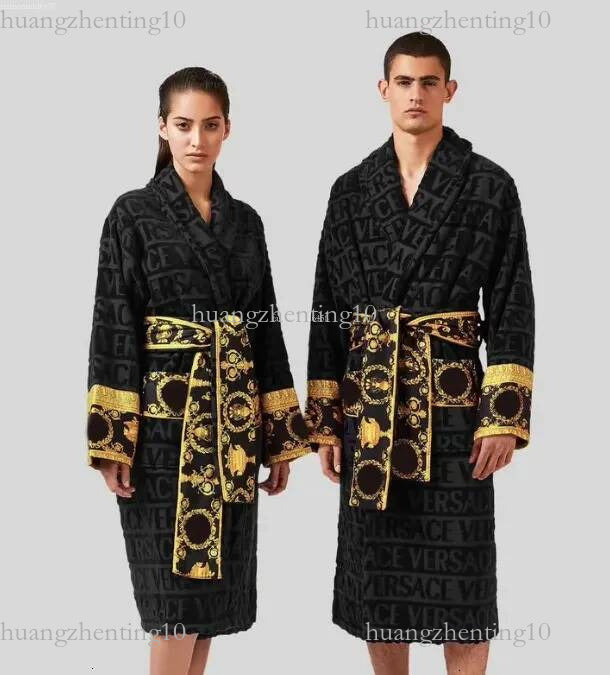 2025 Sleep Bathrobe Women Robe Sleepwear Man Cotton Sleepwear Night Robe High Quality Bathrobe Designer Robe Breathable Winter Home Wear Loungewear
