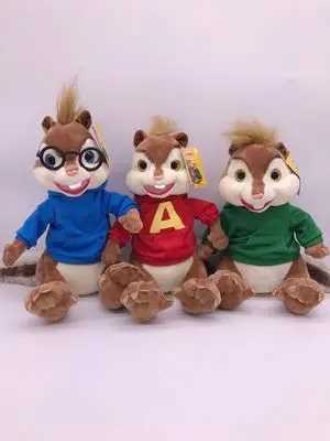 Movie Toys Alvin and the Chipmunks Plush Dolls Cute Chipmunks Stuffed Toys Kids Gift 10 25 CM X241227