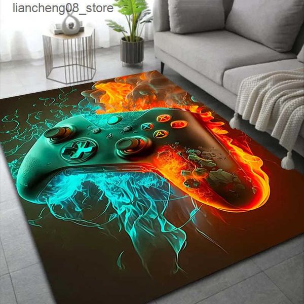 Carpets Gamer Rug Childrens Room Carpet Cool Game Controller Doormat Home Living Room Bedroom Floor Mat Bathroom Mat Tapis Cuisine L240910