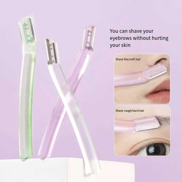 Stainless Steel Eyebrow Scraper with Safety Net Womens Shaving Knife Beauty Makeup Tool Eyebrow Trimming KnifeC250111