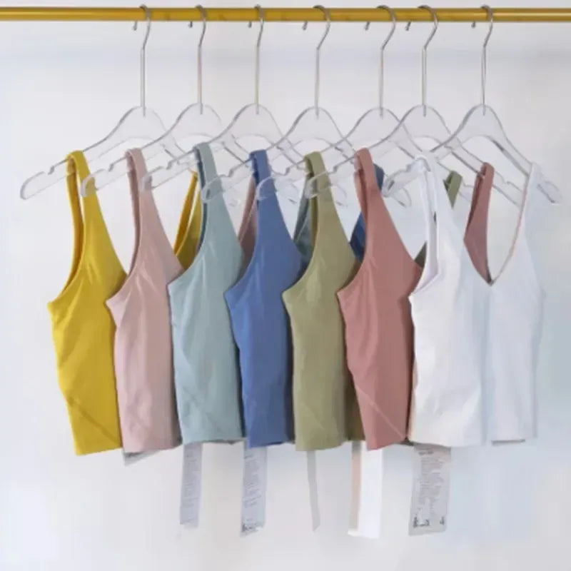 yoga Bra align tank Womens Sport Bra Classic Popular Fitness Butter Soft Tank Gym Crop Yoga Vest Beauty Back Shockproof With Removable Chest Pad who