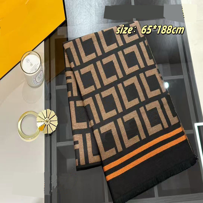 2025 Stylish Women Cashmere Designer Scarf Full Letter Printed Scarves Soft Touch Warm Wraps Autumn Winter Long Shawls brown white hot