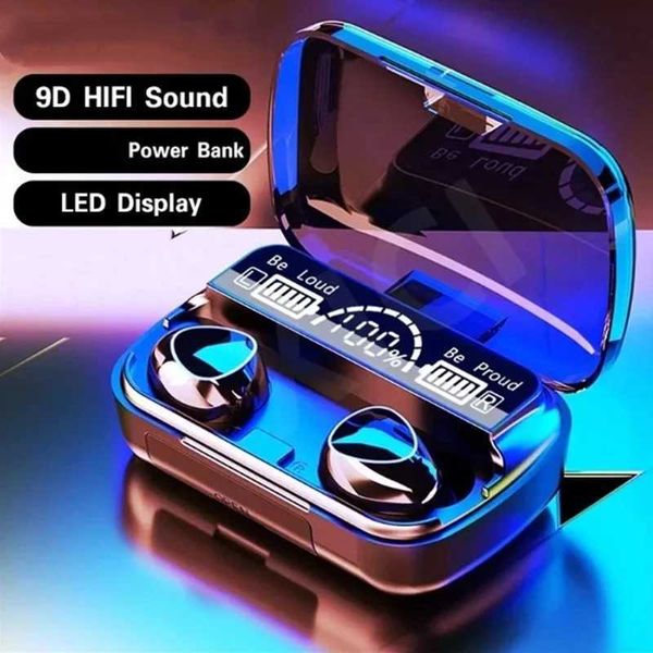 M10 TWS Wireless Headphones Wireless Earphones Charging Box Fone Bluetooth Headphones Stereo Waterproof Headset With MicrophoneCL240801
