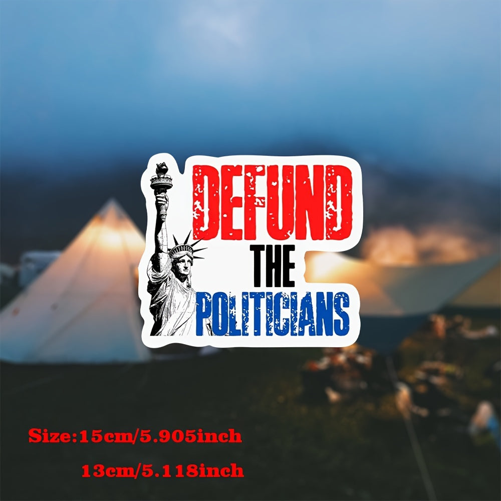 TEMU Politicians Decal - Patriotic , Graphic, Irregular , Disposable -adhesive, For Laptops, Trucks - By Libertarians And