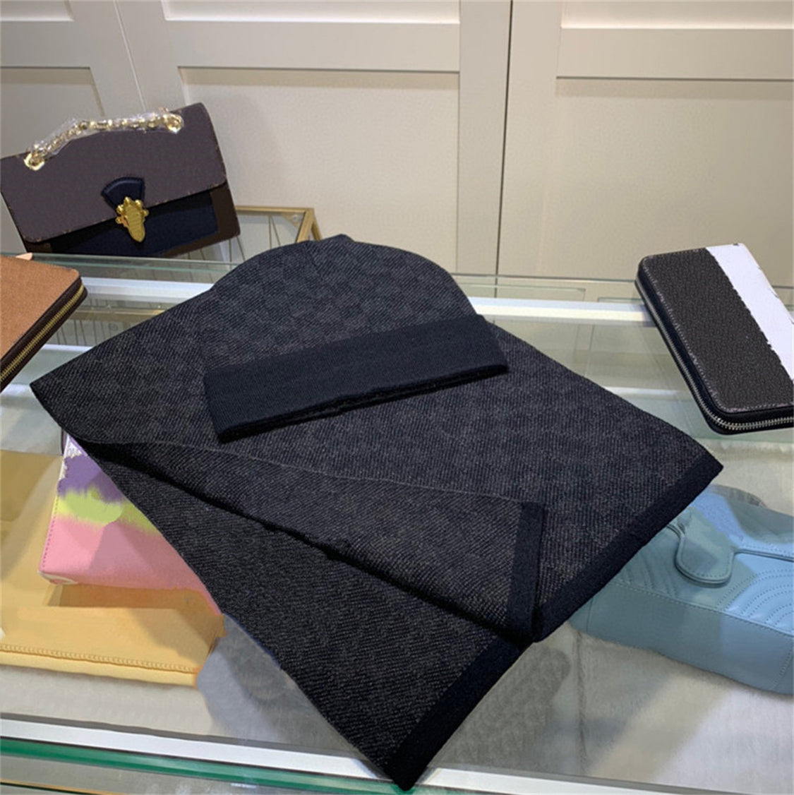 Hat Scarf Set For beanies Men Women Winter 2 Piece Design Caps Shawl Hats Scarves Wool Beanie Wrap Scarfs