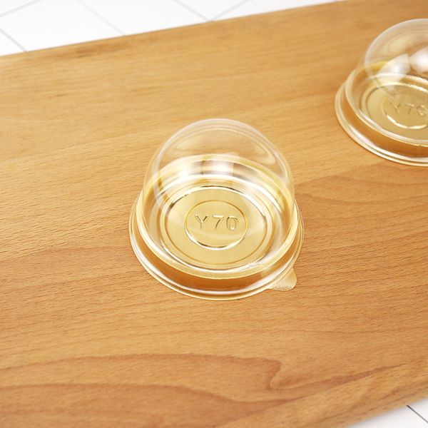 Single Grain Shape Egg Yolk Mooncake Storage Box Clear Plastic, Reusable & Durable Vacuum Formed Case