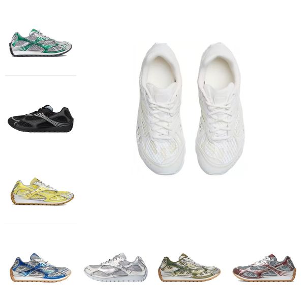 Fashion designer shoes mens sneakers womens sneaker low top mesh breathable outdoor sports shoe yellow green black size 36-44