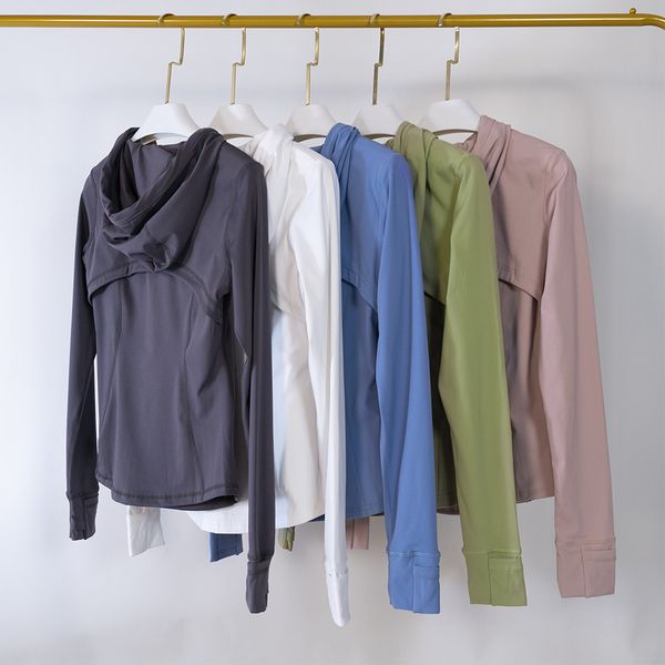Define Hoodie Jacket Women&#039;s Activewear Slim Fit Zip Thumb Hole Jacket Morning Running Workout Fitness Yoga lululies lemenly Spring Aut