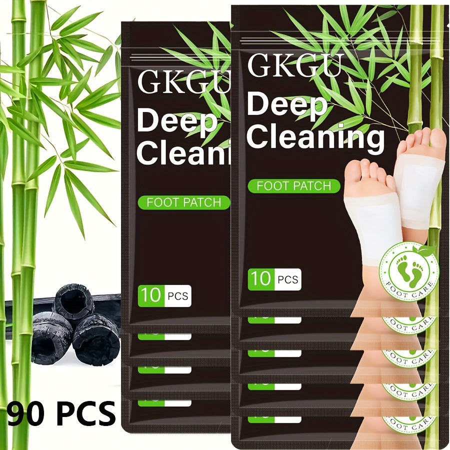 TEMU 90pcs Deep Cleansing , Bamboo Vinegar Ginger Powder Foot Pads, Moisturizing Adhesive Sheets For Foot Care