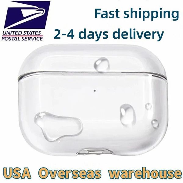 USA Stock For Airpods 4 AirPods pro 2 Earphones Airpod Bluetooth Headphone Accessories Solid Silicone Cute Protective Case Apple Wireless Ch