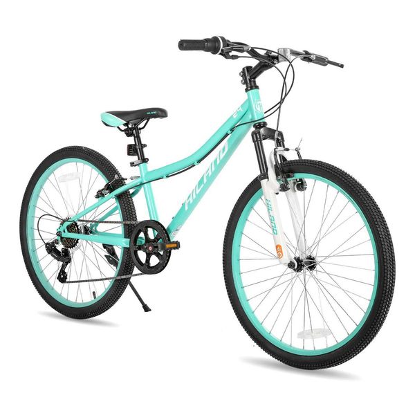 Bikes Hiland 20 inch childrens mountain bike suitable for boys girls and single speed childrens bikes with dual handbrake and stand Q241029
