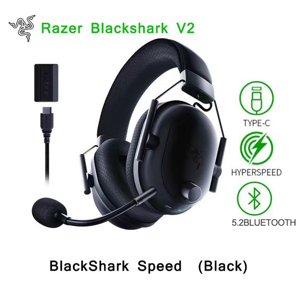 Razer BLACKSHARK V2 Pro Headphones E-sports Gaming Headset with Microphone 7.1 Surround Sound Video Gaming Earphone Wired for PC PS4 noise c