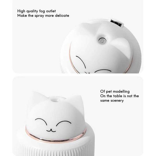 Humidifiers Portable cute air humidifier with night light USB humidifier diffuser household car air freshener atomizer M240829 CL250104