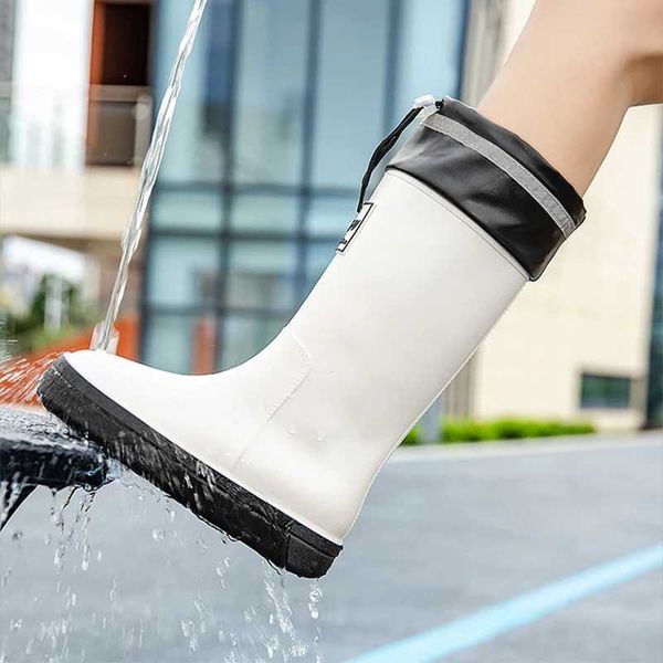 Rain Boots Womens Rain Boots Summer Anti-Slip Trend Soft Rain Shoes Outdoor Fishing Winter Thick Sole Waterproof Shoes Fashion Comfy 2024 z2