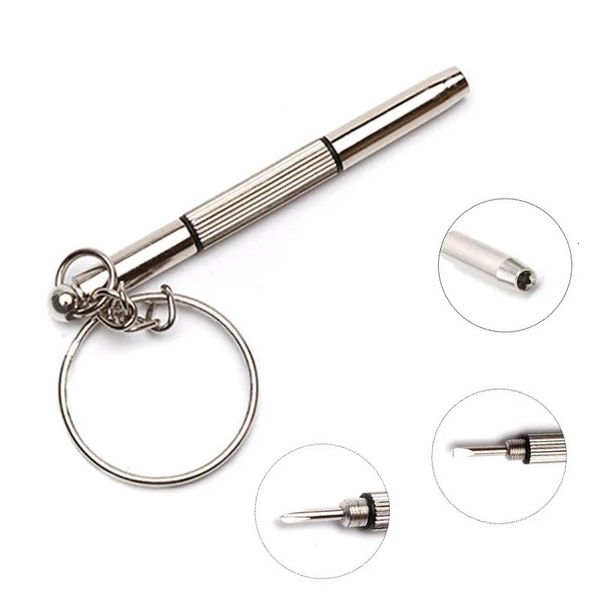 Portable 3 In 1 Screwdriver Eyeglass Sunglass Watch Repair Set Keychain Mini Stainless Steel Hand Tools 250108