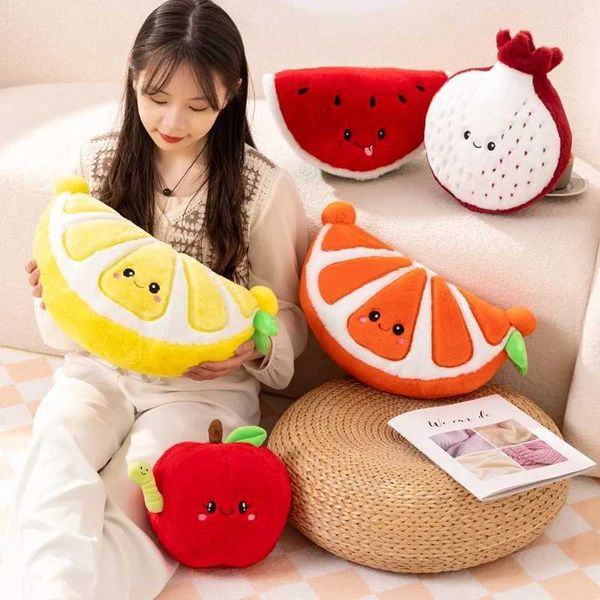 Plush Dolls Cartoon Soft Cute Apple Pomegranate Watermelon Lemon Grapefruit Plush Cute Food Fruit Stuffed Doll Toy For Kids Birthday Gifts z