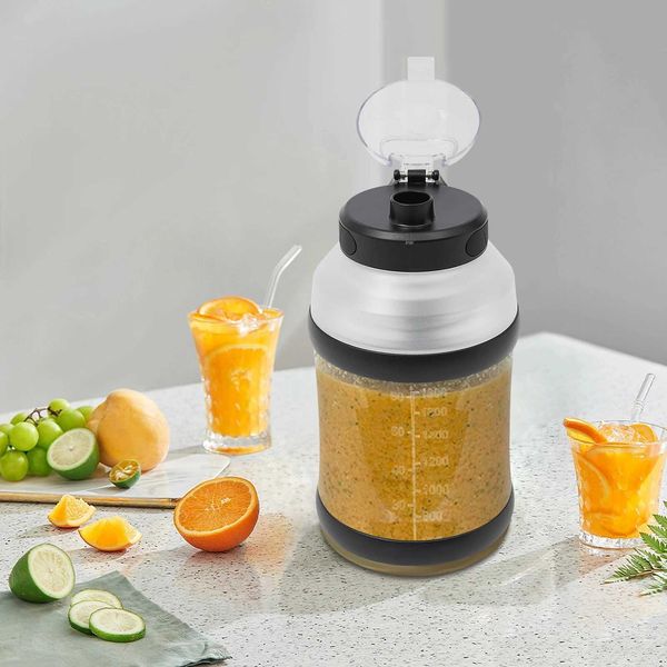 2L charging blender fresh fruit juicer USB portable juicer bottle - black W241025