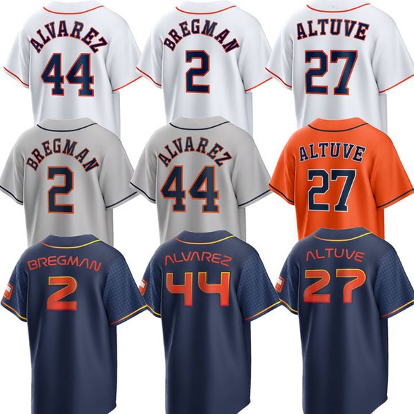 Custom Astros Baseball Jersey 34 Nolan Ryan 27 Jose Altuve 44 Yordan Alvarez 2 Alex Bregman 30 Kyle Tucker 3 Jeremy Pena 7 Craig Biggio Josh